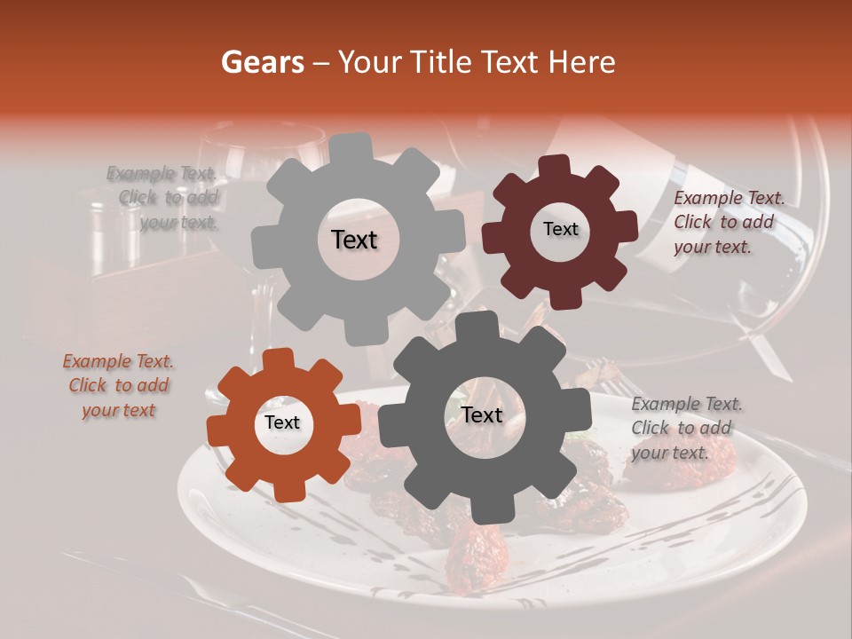 A Plate Of Food And A Bottle Of Wine On A Table PowerPoint Template