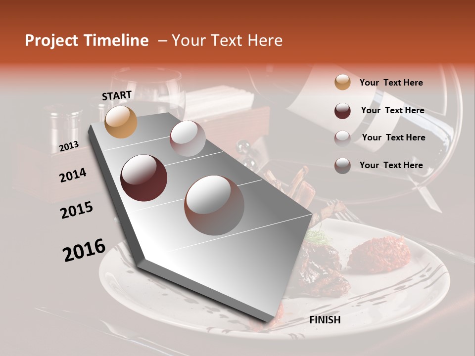 A Plate Of Food And A Bottle Of Wine On A Table PowerPoint Template