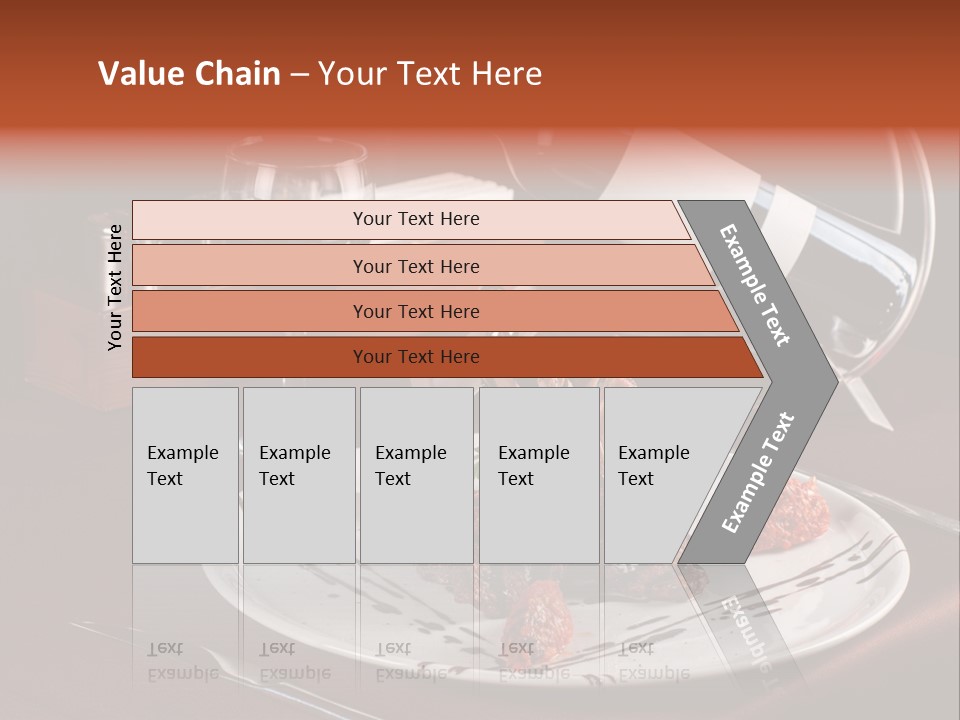 A Plate Of Food And A Bottle Of Wine On A Table PowerPoint Template