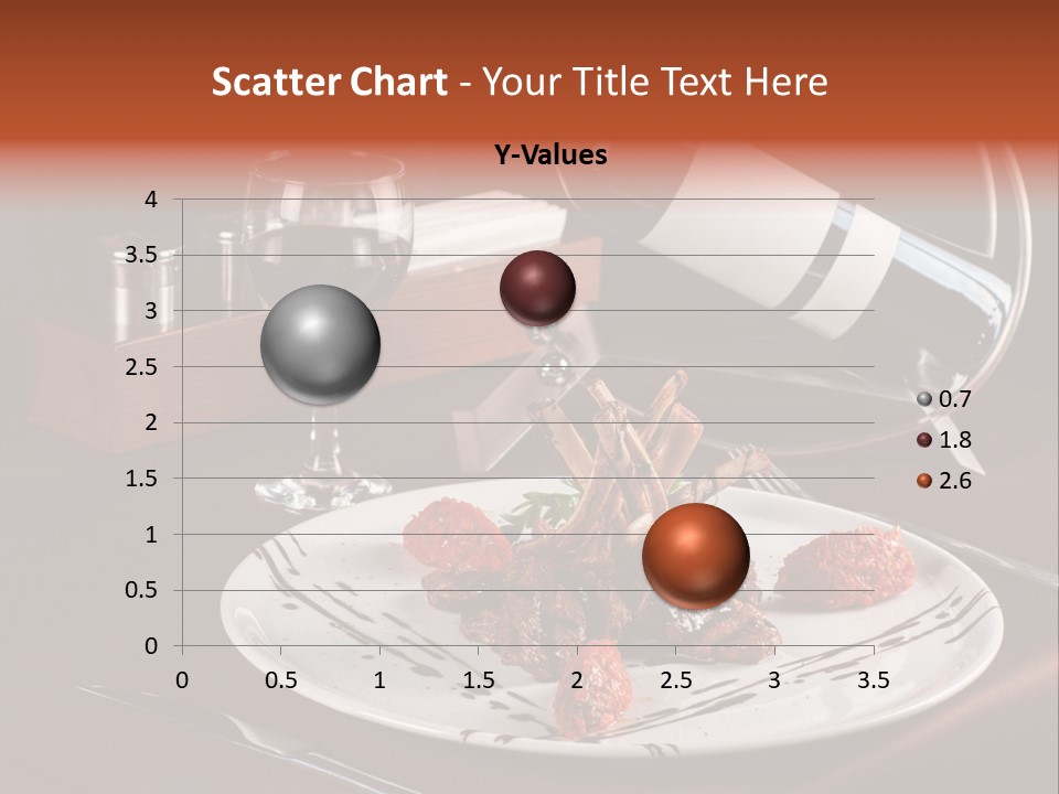 A Plate Of Food And A Bottle Of Wine On A Table PowerPoint Template
