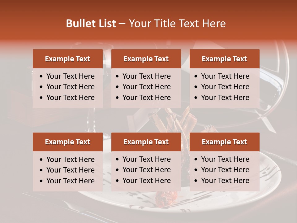 A Plate Of Food And A Bottle Of Wine On A Table PowerPoint Template