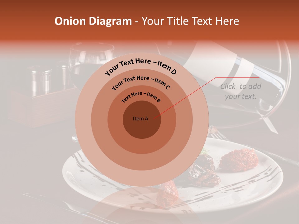 A Plate Of Food And A Bottle Of Wine On A Table PowerPoint Template