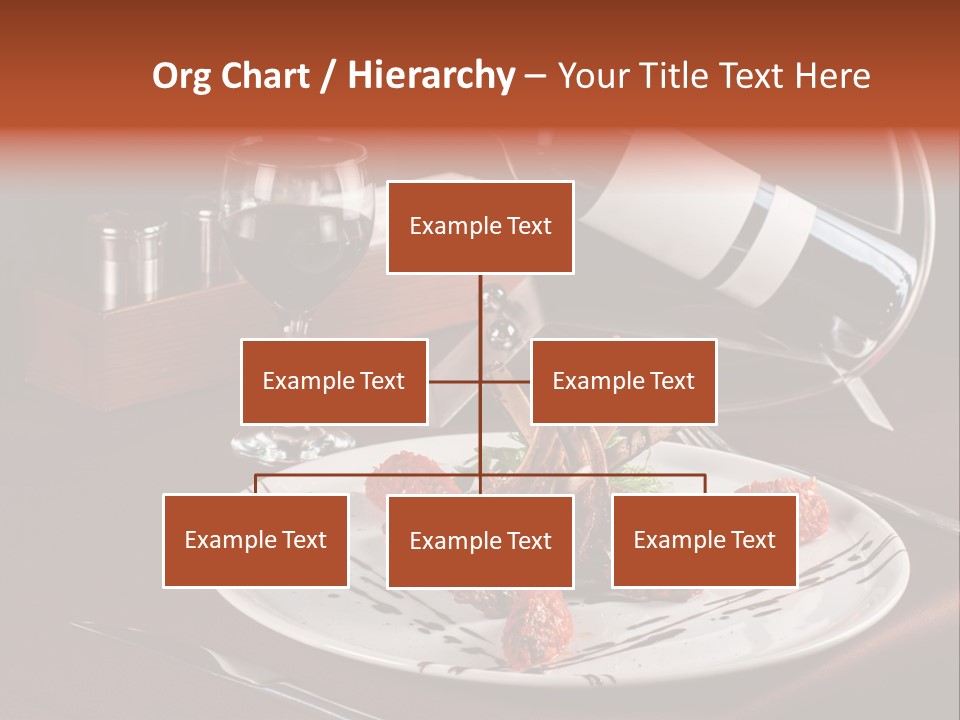 A Plate Of Food And A Bottle Of Wine On A Table PowerPoint Template