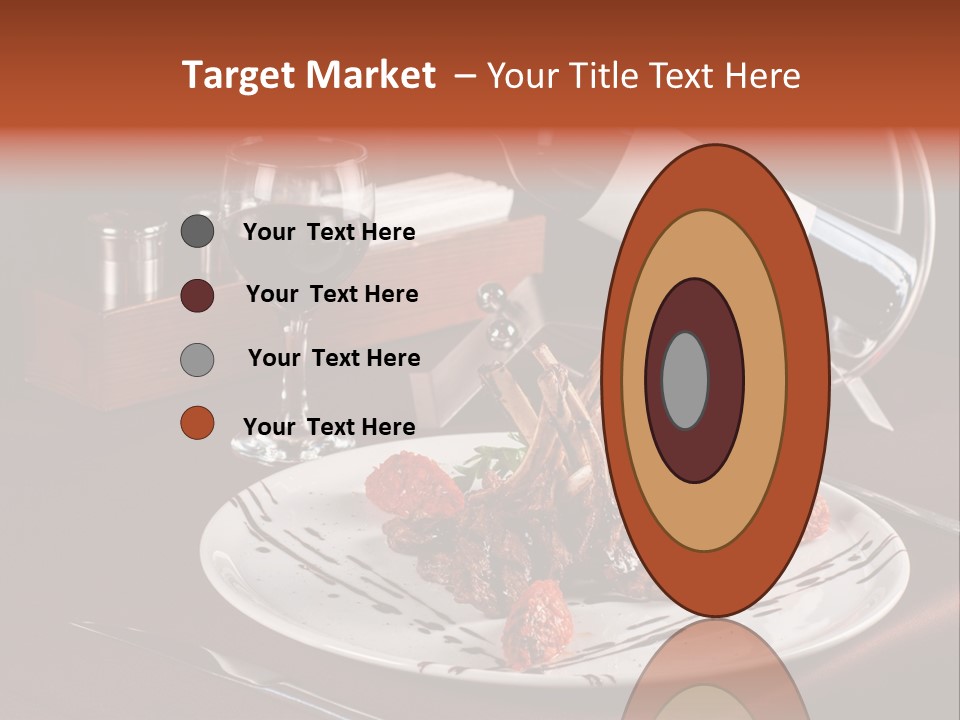 A Plate Of Food And A Bottle Of Wine On A Table PowerPoint Template