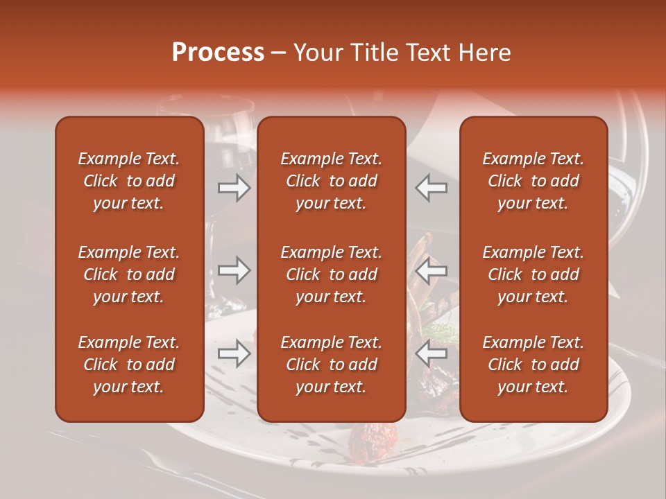 A Plate Of Food And A Bottle Of Wine On A Table PowerPoint Template