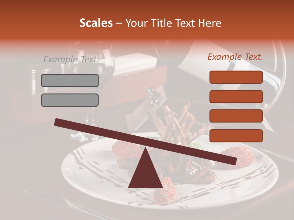 A Plate Of Food And A Bottle Of Wine On A Table PowerPoint Template