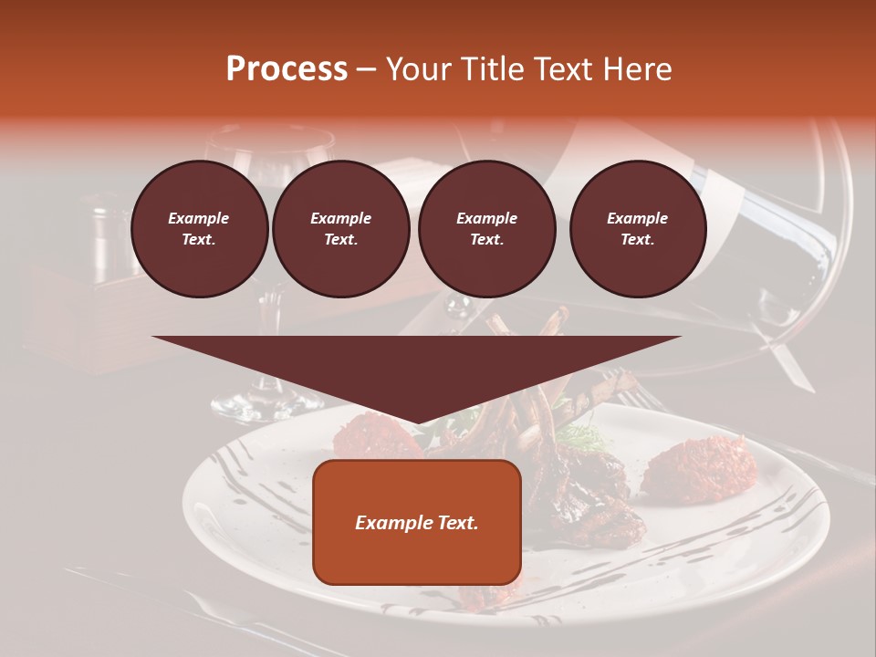 A Plate Of Food And A Bottle Of Wine On A Table PowerPoint Template