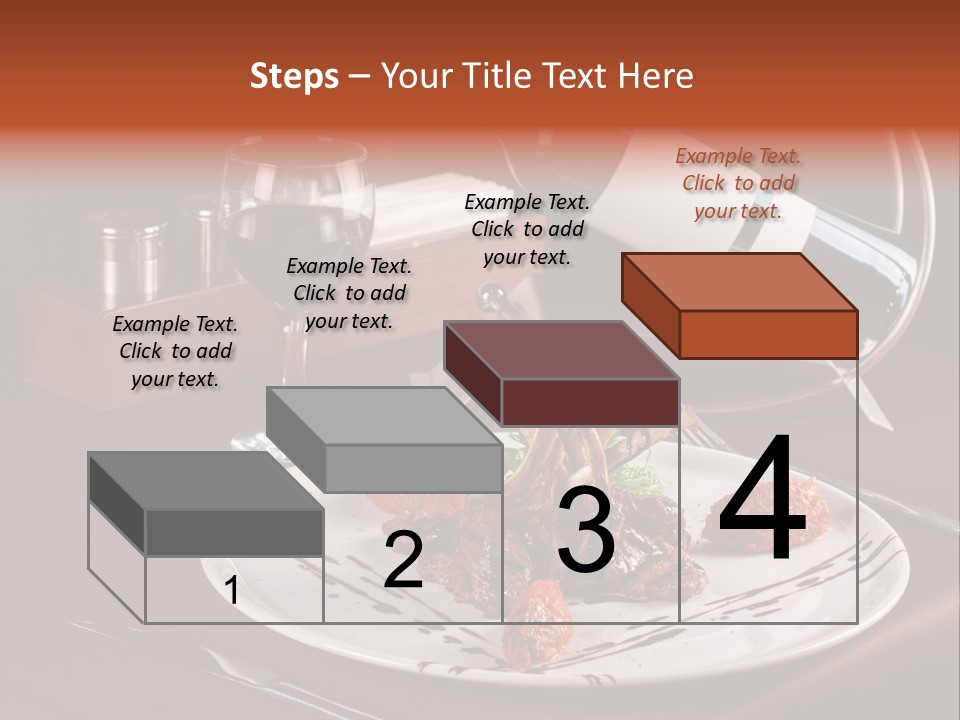 A Plate Of Food And A Bottle Of Wine On A Table PowerPoint Template