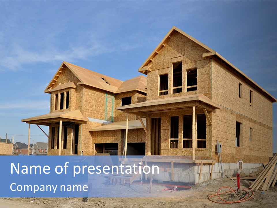 Suburban Building Site Economy PowerPoint Template