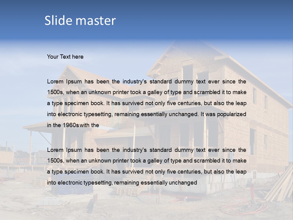 Suburban Building Site Economy PowerPoint Template