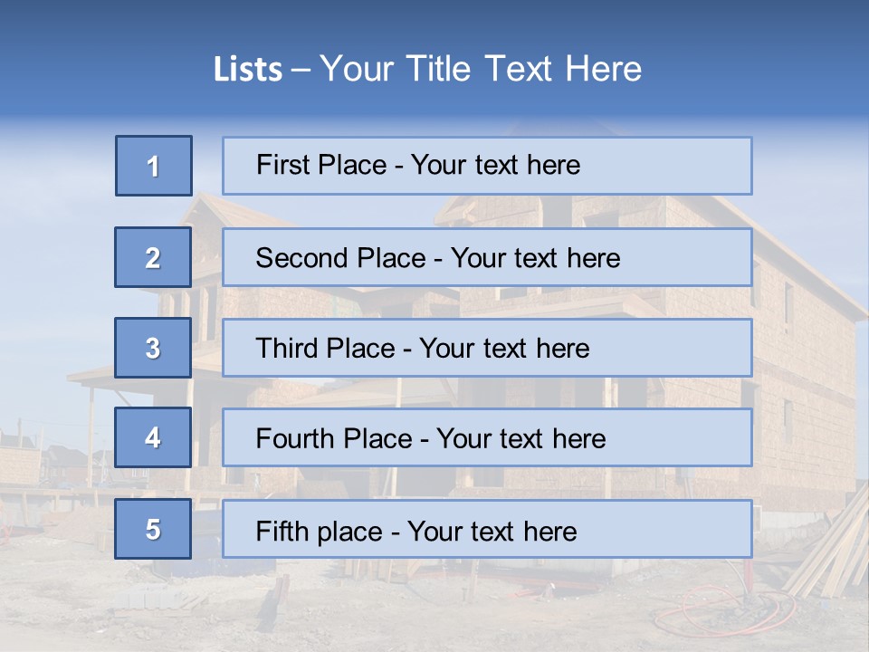 Suburban Building Site Economy PowerPoint Template