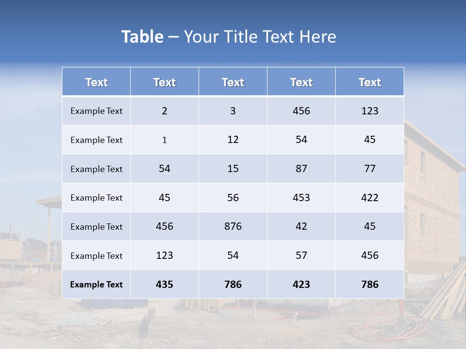 Suburban Building Site Economy PowerPoint Template