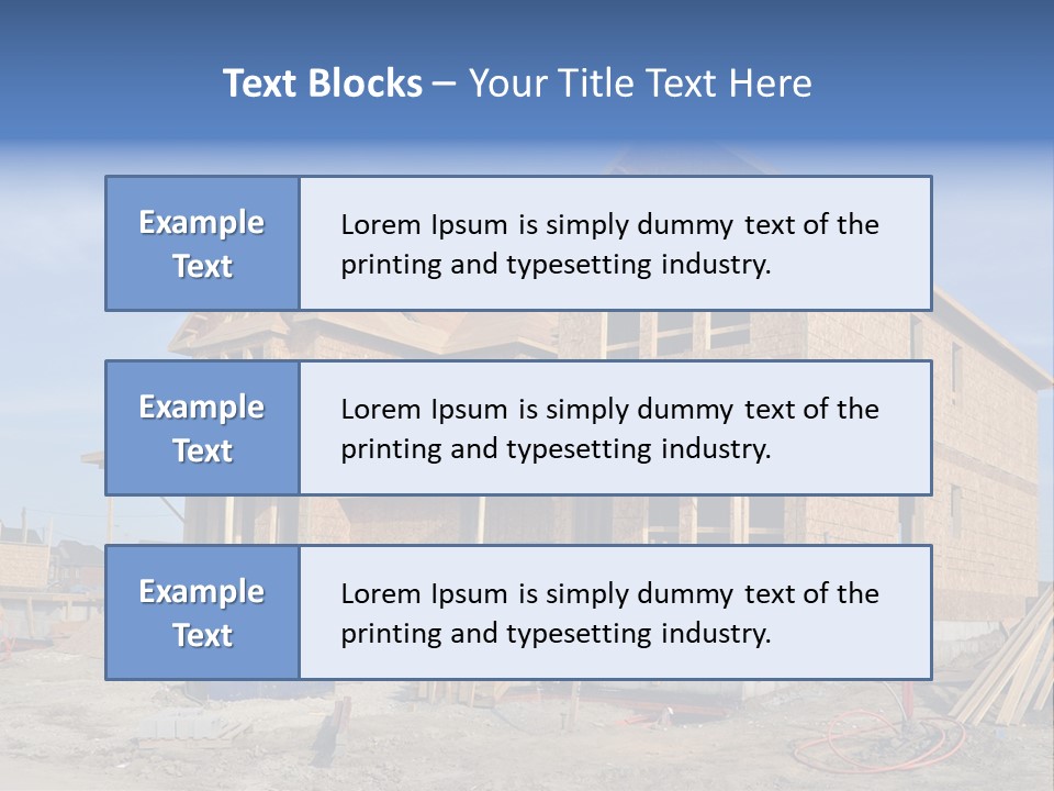 Suburban Building Site Economy PowerPoint Template