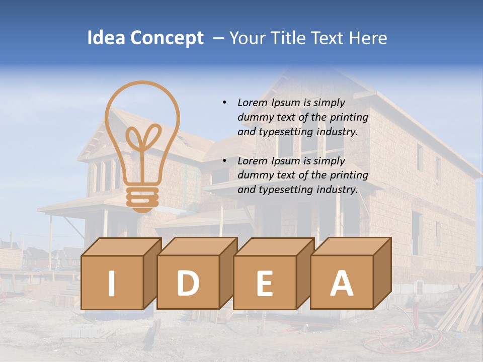 Suburban Building Site Economy PowerPoint Template