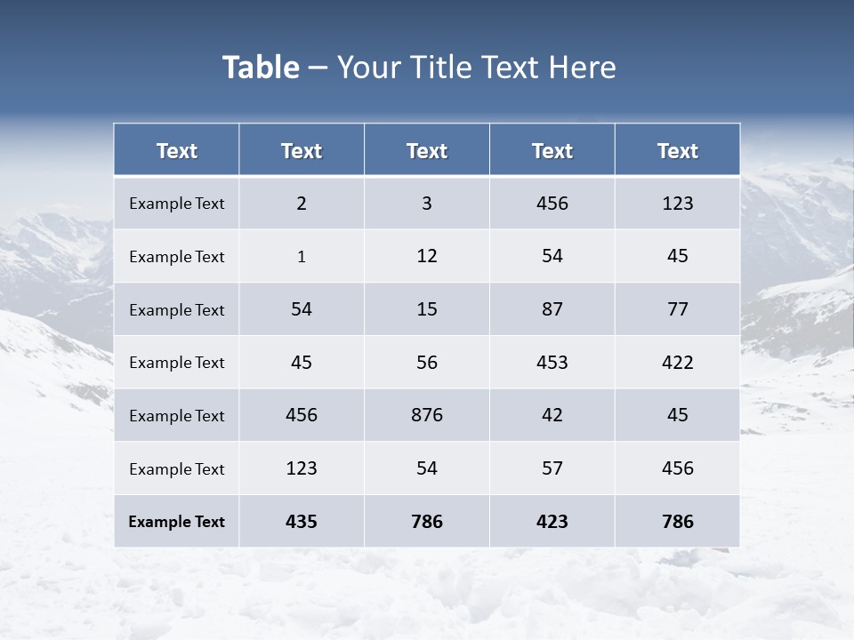 Equipment Cold Nature PowerPoint Template