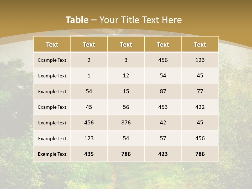 Tourist Nature Park PowerPoint Template