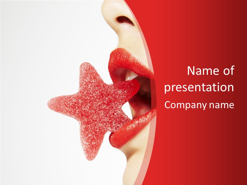 Playful Lipstick Sweet PowerPoint Template