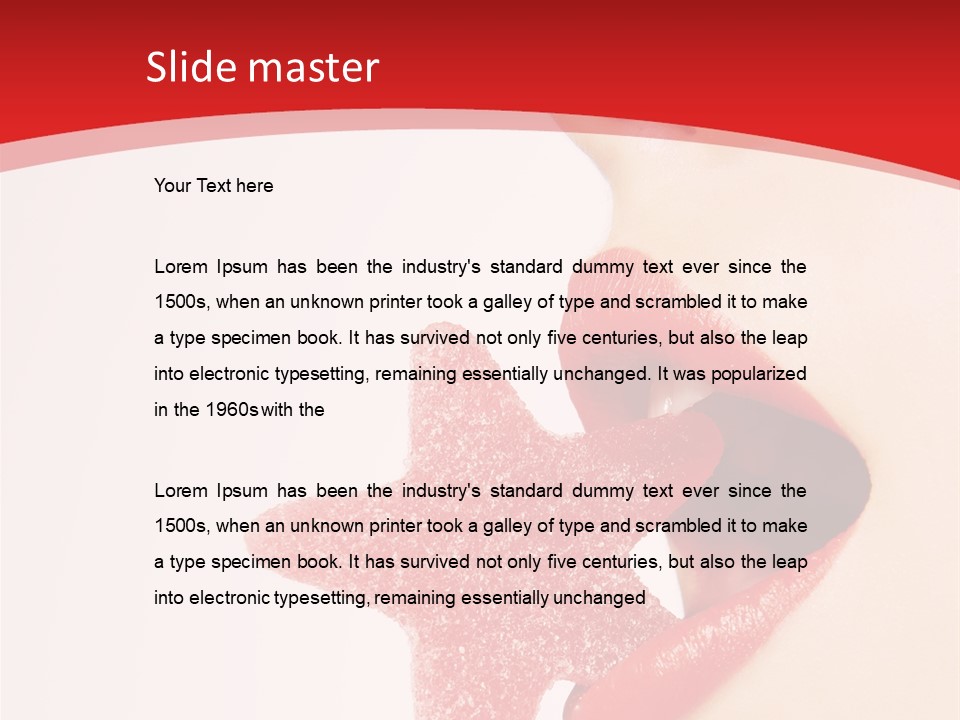 Playful Lipstick Sweet PowerPoint Template