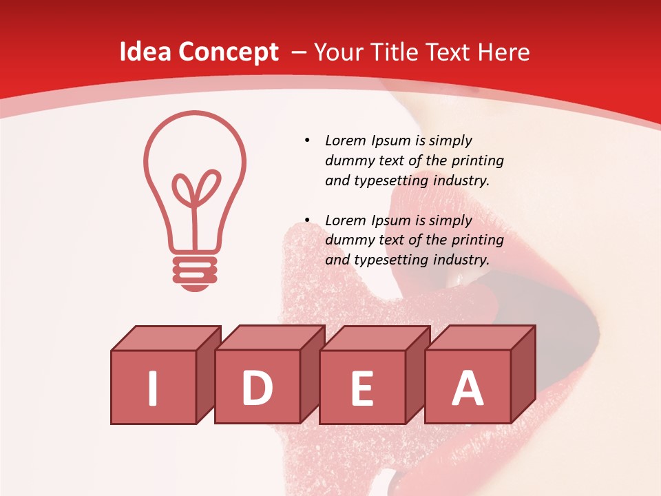 Playful Lipstick Sweet PowerPoint Template
