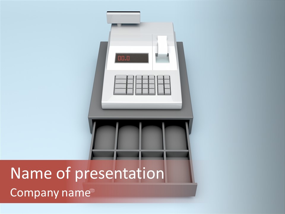 Calculator Cash Lcd PowerPoint Template