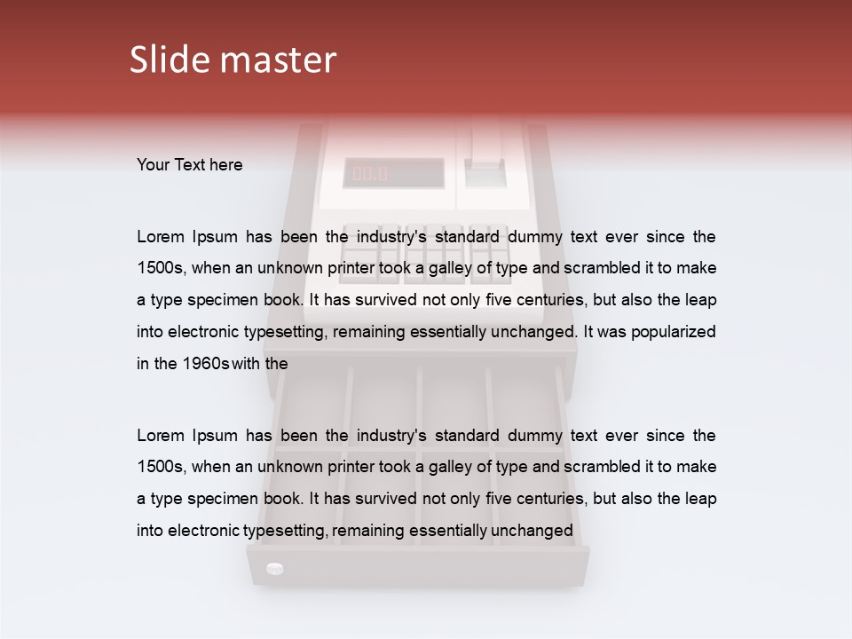 Calculator Cash Lcd PowerPoint Template