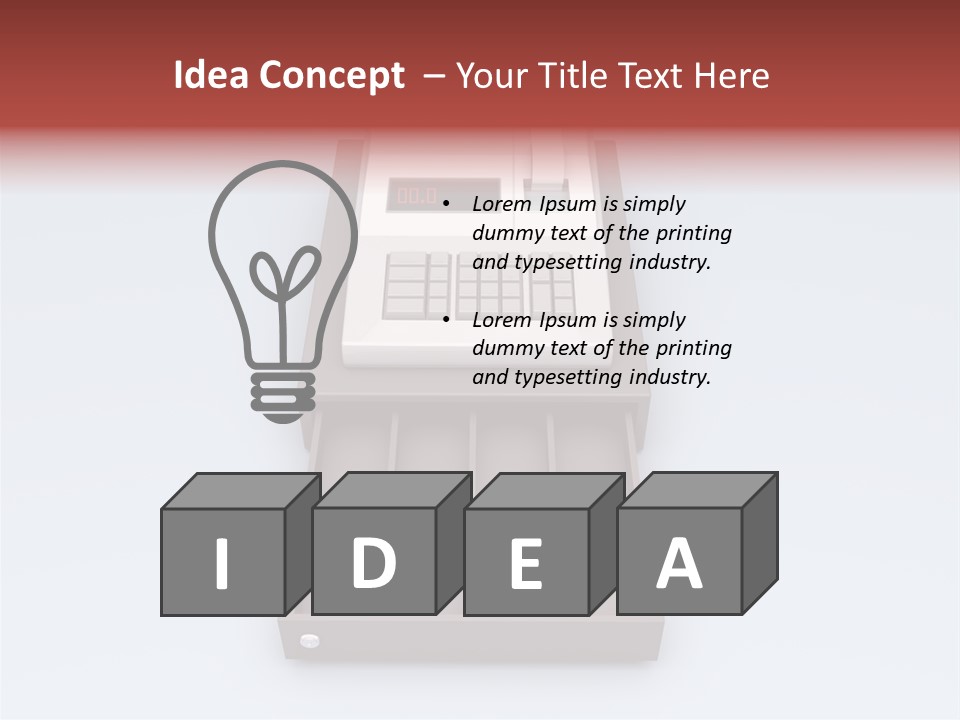 Calculator Cash Lcd PowerPoint Template