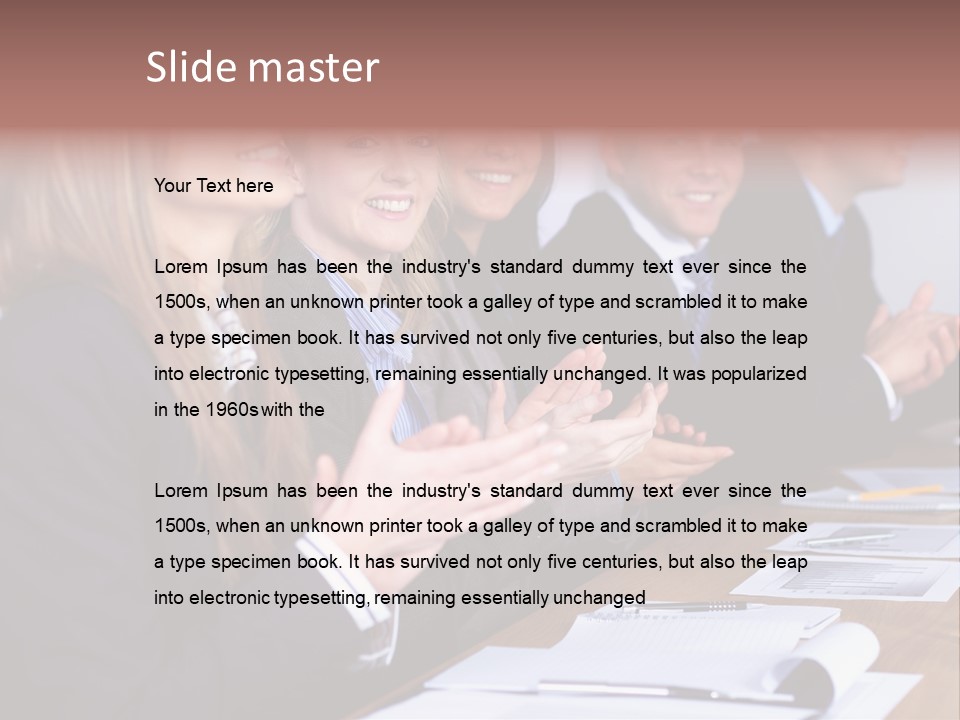 Cheerful Caucasian Corporate PowerPoint Template