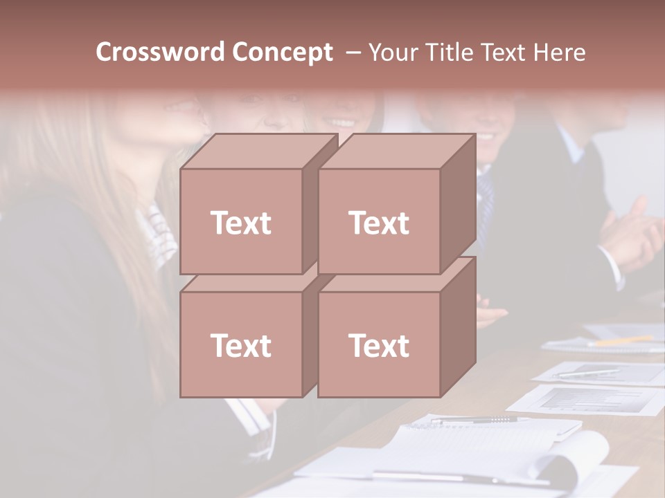 Cheerful Caucasian Corporate PowerPoint Template