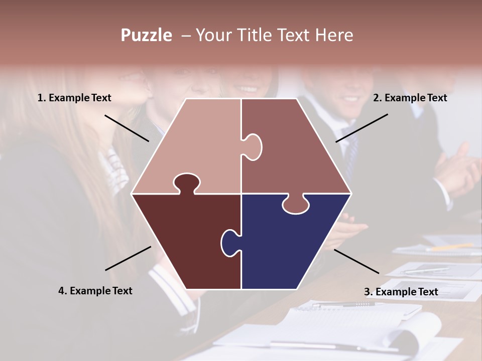 Cheerful Caucasian Corporate PowerPoint Template