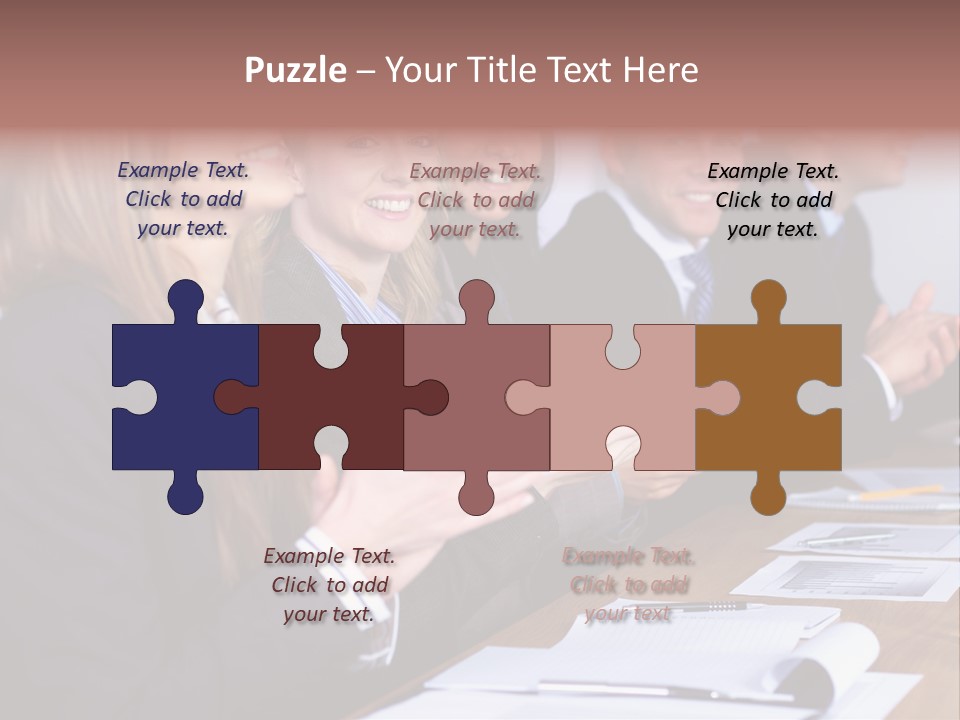 Cheerful Caucasian Corporate PowerPoint Template