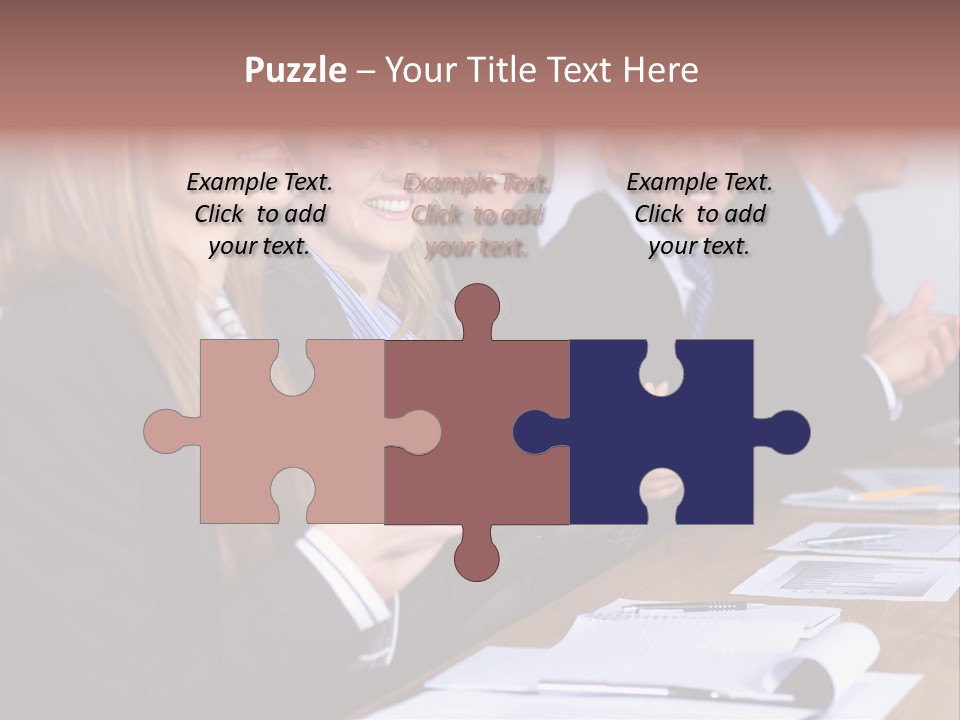 Cheerful Caucasian Corporate PowerPoint Template