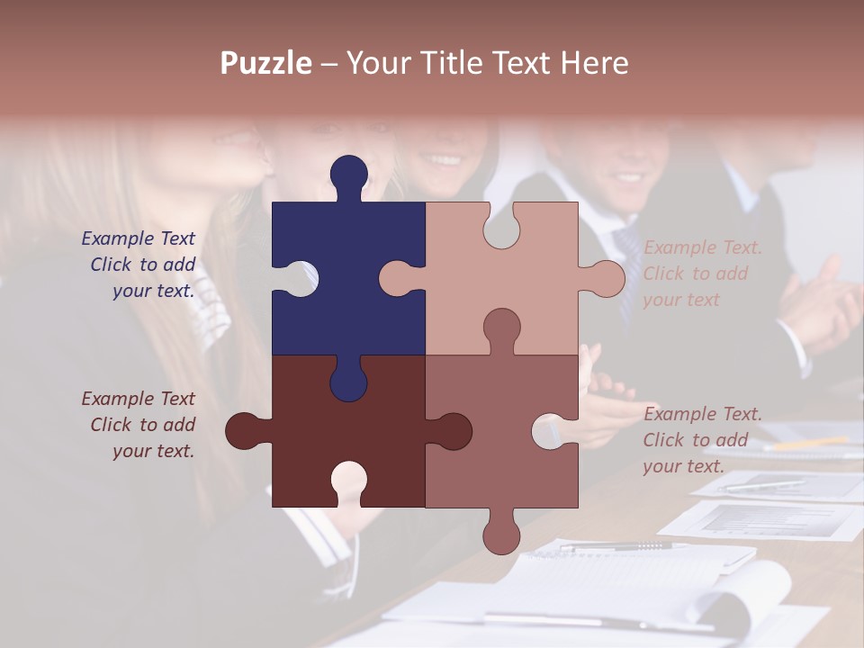 Cheerful Caucasian Corporate PowerPoint Template