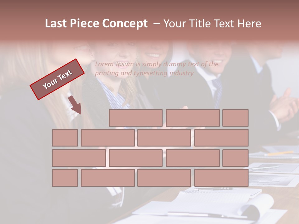 Cheerful Caucasian Corporate PowerPoint Template