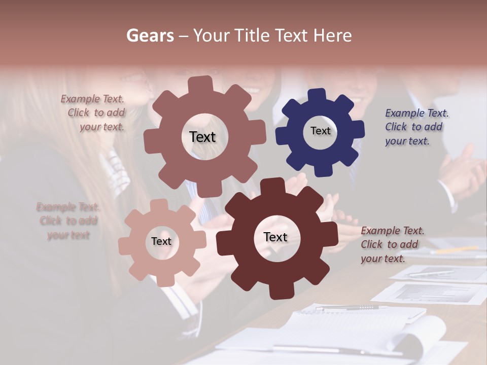 Cheerful Caucasian Corporate PowerPoint Template