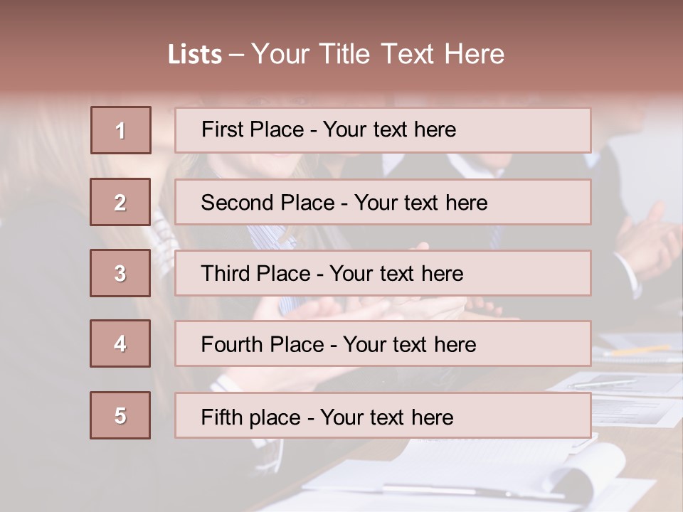 Cheerful Caucasian Corporate PowerPoint Template