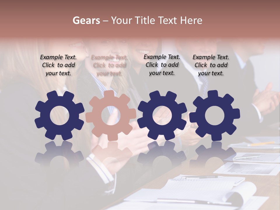 Cheerful Caucasian Corporate PowerPoint Template