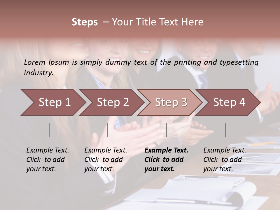 Cheerful Caucasian Corporate PowerPoint Template