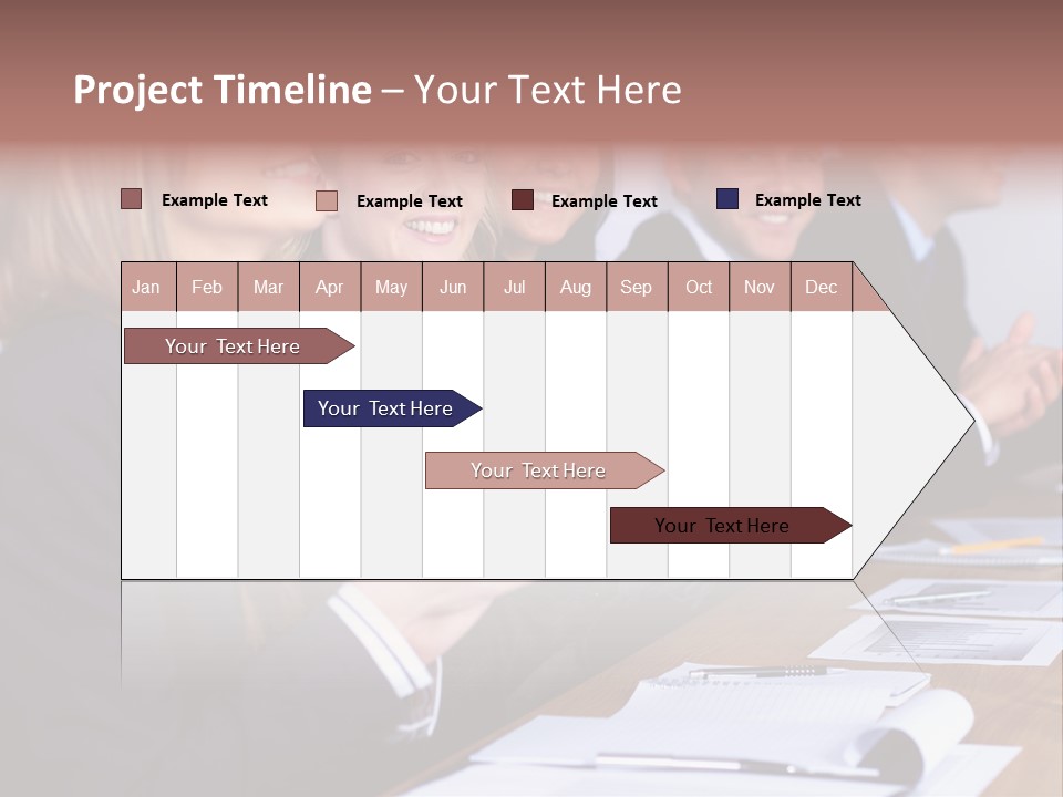 Cheerful Caucasian Corporate PowerPoint Template