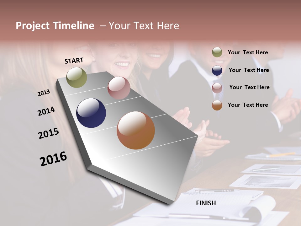 Cheerful Caucasian Corporate PowerPoint Template