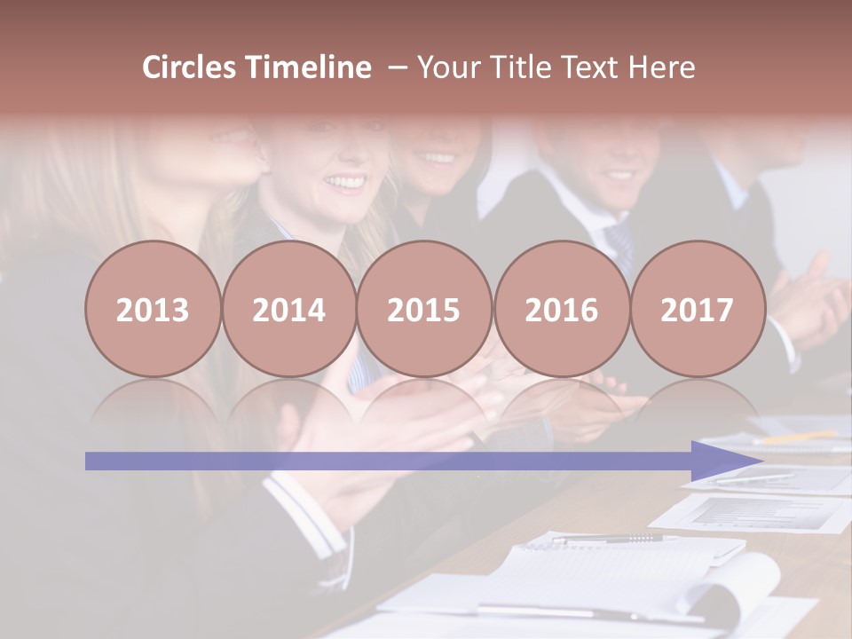 Cheerful Caucasian Corporate PowerPoint Template