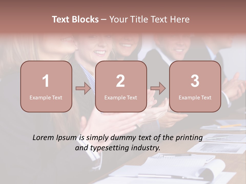 Cheerful Caucasian Corporate PowerPoint Template