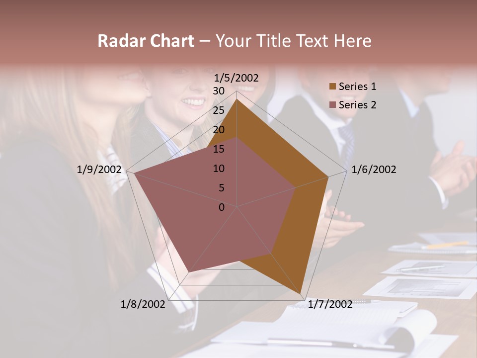 Cheerful Caucasian Corporate PowerPoint Template