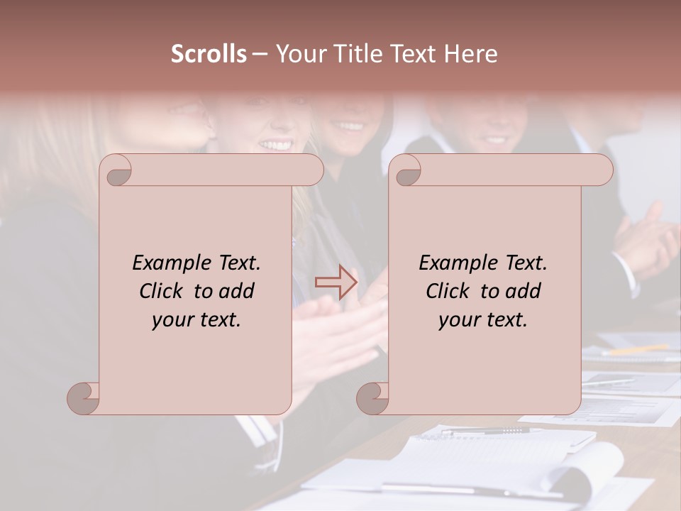 Cheerful Caucasian Corporate PowerPoint Template