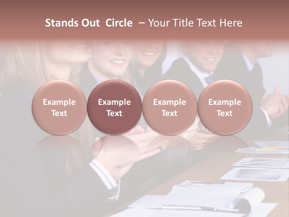 Cheerful Caucasian Corporate PowerPoint Template