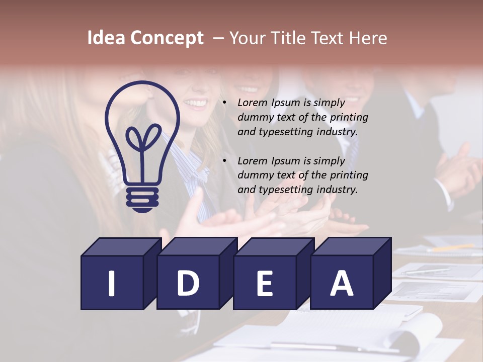 Cheerful Caucasian Corporate PowerPoint Template