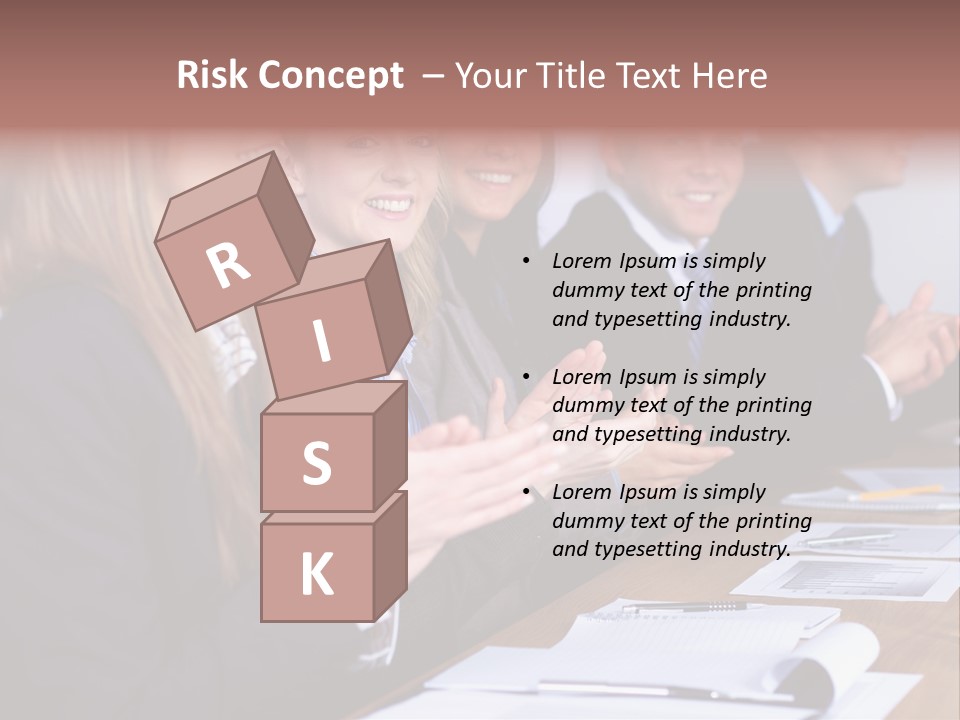 Cheerful Caucasian Corporate PowerPoint Template