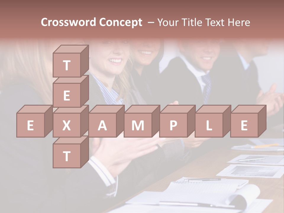 Cheerful Caucasian Corporate PowerPoint Template