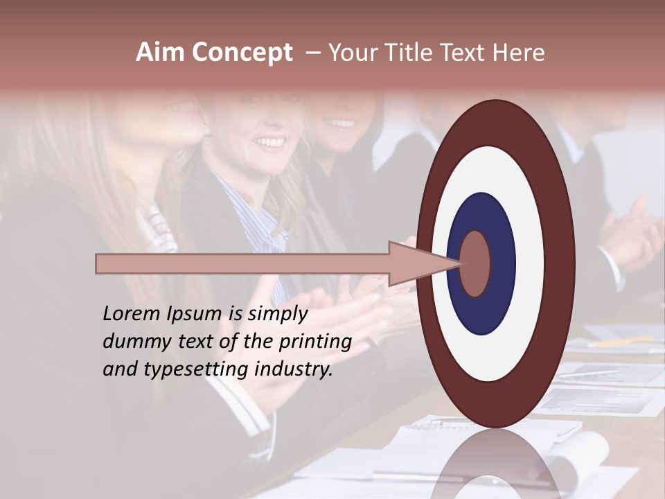Cheerful Caucasian Corporate PowerPoint Template
