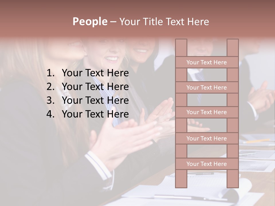 Cheerful Caucasian Corporate PowerPoint Template