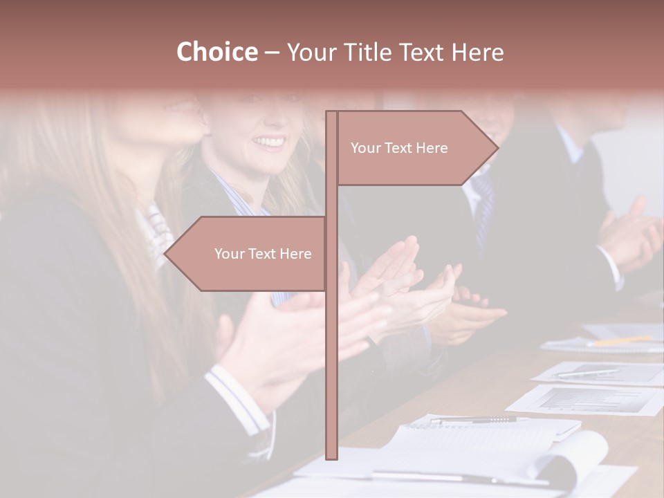 Cheerful Caucasian Corporate PowerPoint Template